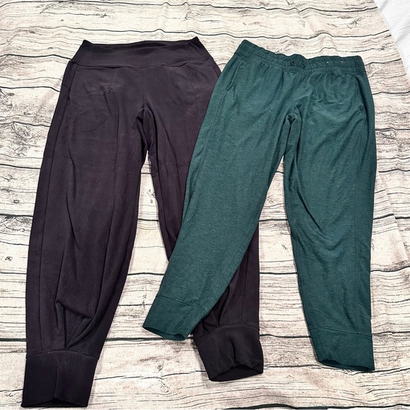 FLX Heathered Green Joggers & Black Fleece Joggers Both Mediums - Picture 1 of 14
